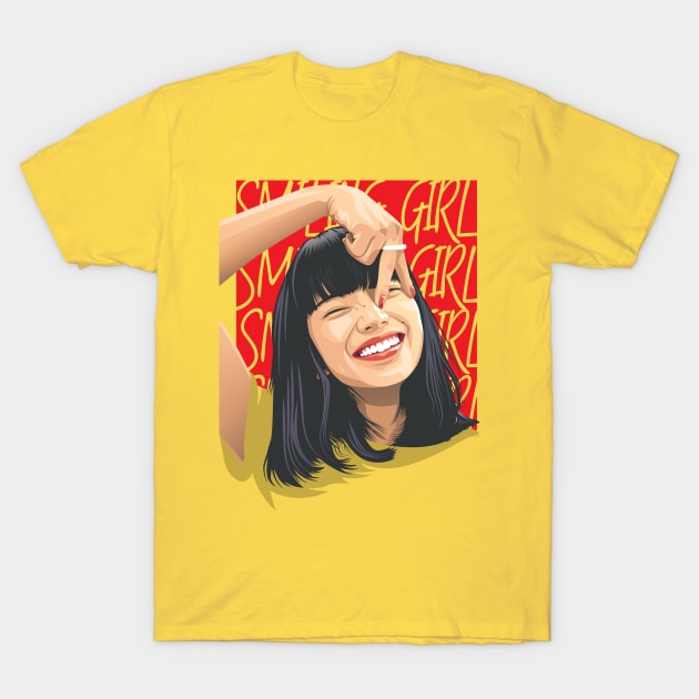 Smiling Girl Vector T-Shirt by Laksana Ardie Store